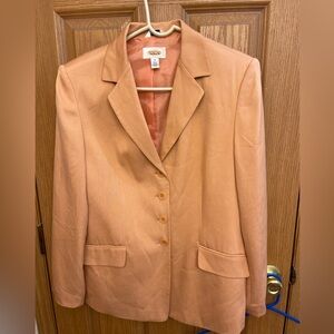 Talbots Peach Blazer Real silk